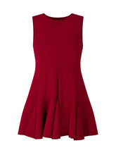 TWIN-SET - Sleeveless Short Dress with Flared Skirt - Red - LIDIASHOPPING® - Official Website