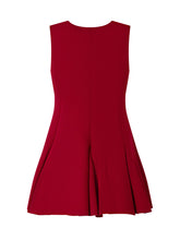 TWIN-SET - Sleeveless Short Dress with Flared Skirt - Red - LIDIASHOPPING® - Official Website