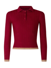 TWIN-SET - Maglia Polo a Coste - Rosso - LIDIASHOPPING® - Official Website
