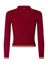 TWIN-SET - Maglia Polo a Coste - Rosso - LIDIASHOPPING® - Official Website