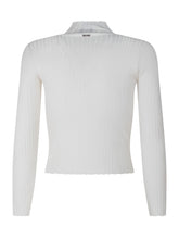 TWIN-SET - Maglia Dolcevita a Coste - Bianco - LIDIASHOPPING® - Official Website