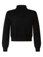 TWIN-SET - Maglia Dolcevita con Motivo Cuore - Nero - LIDIASHOPPING® - Official Website