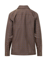 THE SEAFARER - Britt Shirt with Geometric Pattern - Brown - LIDIASHOPPING® - Official Website