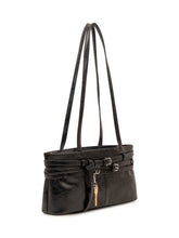 OSOI - Tote Brocle Bag with Front Straps - Black - LIDIASHOPPING® - Official Website