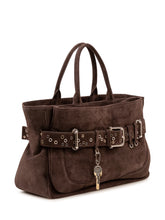 OSOI - Tote Brocle Bag with Decorated Belt - Brown - LIDIASHOPPING® - Official Website