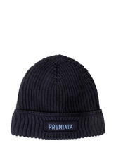 PREMIATA - Ribbed Beanie with Turn Up - Blue - LIDIASHOPPING® - Official Website