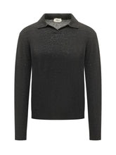 ALTEA - Polo in Maglia con Colletto Aperto - Nero - LIDIASHOPPING® - Official Website