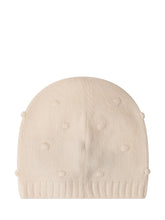 MONCLER KIDS - Beanie with Raised Motifs - White - LIDIASHOPPING® - Official Website