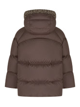 MONCLER KIDS - Duilla Hooded Puffer Jacket with High Collar - Brown - LIDIASHOPPING® - Official Website
