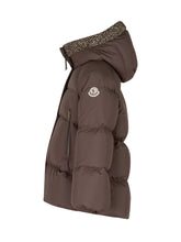 MONCLER KIDS - Duilla Hooded Puffer Jacket with High Collar - Brown - LIDIASHOPPING® - Official Website