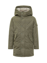 MONCLER KIDS - Parka Lungo Nahan con Cappuccio - Verde - LIDIASHOPPING® - Official Website