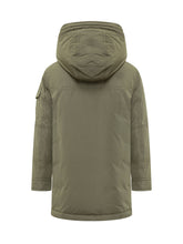 MONCLER KIDS - Parka Lungo Nahan con Cappuccio - Verde - LIDIASHOPPING® - Official Website