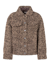 MONCLER KIDS - Shirt with Diagonal Pattern - Brown - LIDIASHOPPING® - Official Website