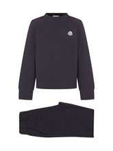 MONCLER KIDS - Set con Felpa Girocollo e Pantaloni - Blu - LIDIASHOPPING® - Official Website