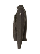 MONCLER KIDS - Cardigan a Coste con Pannello sul Petto - Verde - LIDIASHOPPING® - Official Website