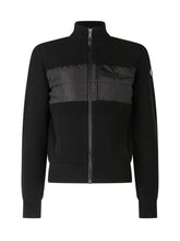 MONCLER KIDS - Cardigan a Coste con Pannello sul Petto - Nero - LIDIASHOPPING® - Official Website