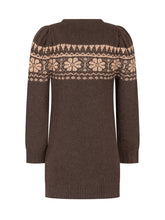 MONCLER KIDS - Knitted Dress with Jacquard Pattern - Brown - LIDIASHOPPING® - Official Website