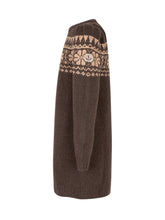 MONCLER KIDS - Knitted Dress with Jacquard Pattern - Brown - LIDIASHOPPING® - Official Website