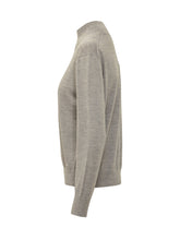 CALVIN KLEIN - Merino Blend Zip Neck Sweater - Grey - LIDIASHOPPING® - Official Website