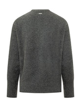 CALVIN KLEIN - Wool Cropped Wrap V-Neck Sweater - Grey - LIDIASHOPPING® - Official Website