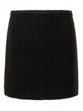 CALVIN KLEIN - Tweed Mini Skirt - Black - LIDIASHOPPING® - Official Website
