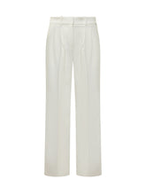 CALVIN KLEIN - Pantaloni a Gamba Ampia con Pieghe - Bianco - LIDIASHOPPING® - Official Website