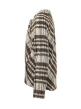 CALVIN KLEIN - Mohair Blend Check Jacket - Brown - LIDIASHOPPING® - Official Website