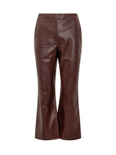 CALVIN KLEIN - Pantaloni in Ecopelle a Zampa - Rosso - LIDIASHOPPING® - Official Website