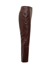 CALVIN KLEIN - Pantaloni in Ecopelle a Zampa - Rosso - LIDIASHOPPING® - Official Website