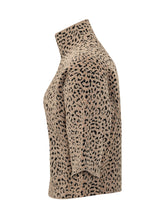 GIVENCHY - Top a Collo Alto con Motivo Animalier - Beige - LIDIASHOPPING® - Official Website