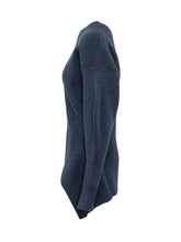GIVENCHY - Pullover Girocollo con Fondo Asimmetrico - Blu - LIDIASHOPPING® - Official Website