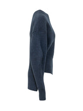 GIVENCHY - Pullover Girocollo con Fondo Asimmetrico - Blu - LIDIASHOPPING® - Official Website