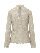 LE SULLY STUDIO - Top in Pizzo con Collo Alto - Bianco - LIDIASHOPPING® - Official Website