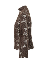 LE SULLY STUDIO - Lace Top with High Neck - Brown - LIDIASHOPPING® - Official Website