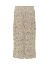 LE SULLY STUDIO - Gonna Lunga in Pizzo Floreale - Bianco - LIDIASHOPPING® - Official Website