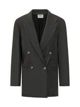 LE SULLY STUDIO - Blazer Doppiopetto con Revers Ampi - Nero - LIDIASHOPPING® - Official Website