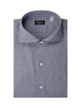 FINAMORE 1925 - Camicia Eduardo con Motivo Chevron - Blu - LIDIASHOPPING® - Official Website