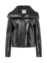 COURREGES - Giacca con Collo Alto e Logo - Nero - LIDIASHOPPING® - Official Website