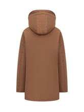 WOOLRICH - Artic Parka with Hood and Applied Pockets - Brown - LIDIASHOPPING® - Official Website