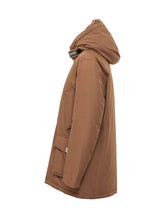 WOOLRICH - Artic Parka with Hood and Applied Pockets - Brown - LIDIASHOPPING® - Official Website