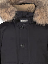 WOOLRICH - Bomber Polar con Cappuccio e Bordo in Pelliccia - Blu - LIDIASHOPPING® - Official Website