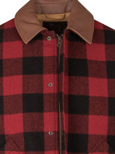WOOLRICH WOOLEN MILLS - Giacca Check con Colletto a Contrasto - Rosso - LIDIASHOPPING® - Official Website