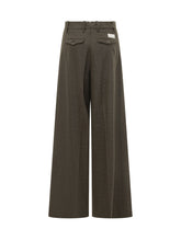 NINE:INTHE:MORNING - Pantaloni Petra con Pieghe e Gamba Ampia - Verde - LIDIASHOPPING® - Official Website