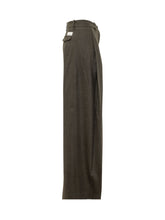 NINE:INTHE:MORNING - Pantaloni Petra con Pieghe e Gamba Ampia - Verde - LIDIASHOPPING® - Official Website