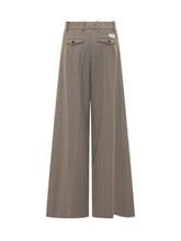 NINE:INTHE:MORNING - Petra Trousers with Pleats and Wide Leg - Brown - LIDIASHOPPING® - Official Website