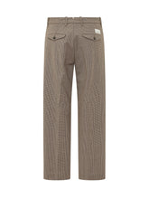 NINE:INTHE:MORNING - Seraphine Slim Trousers with Micro Check Pattern - Brown - LIDIASHOPPING® - Official Website