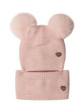 GUESS KIDS - Beanie And Neck Warmer Set with Pompons - Pink - LIDIASHOPPING® - Official Website