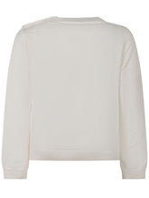 GUESS KIDS - Crew Neck Sweater with Heart Applique - White - LIDIASHOPPING® - Official Website