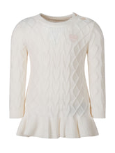 GUESS KIDS - Cable Knit Sweater with Flared Hem - White - LIDIASHOPPING® - Official Website