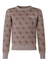 GUESS KIDS - Maglia Girocollo con Motivo Ripetuto - Beige - LIDIASHOPPING® - Official Website